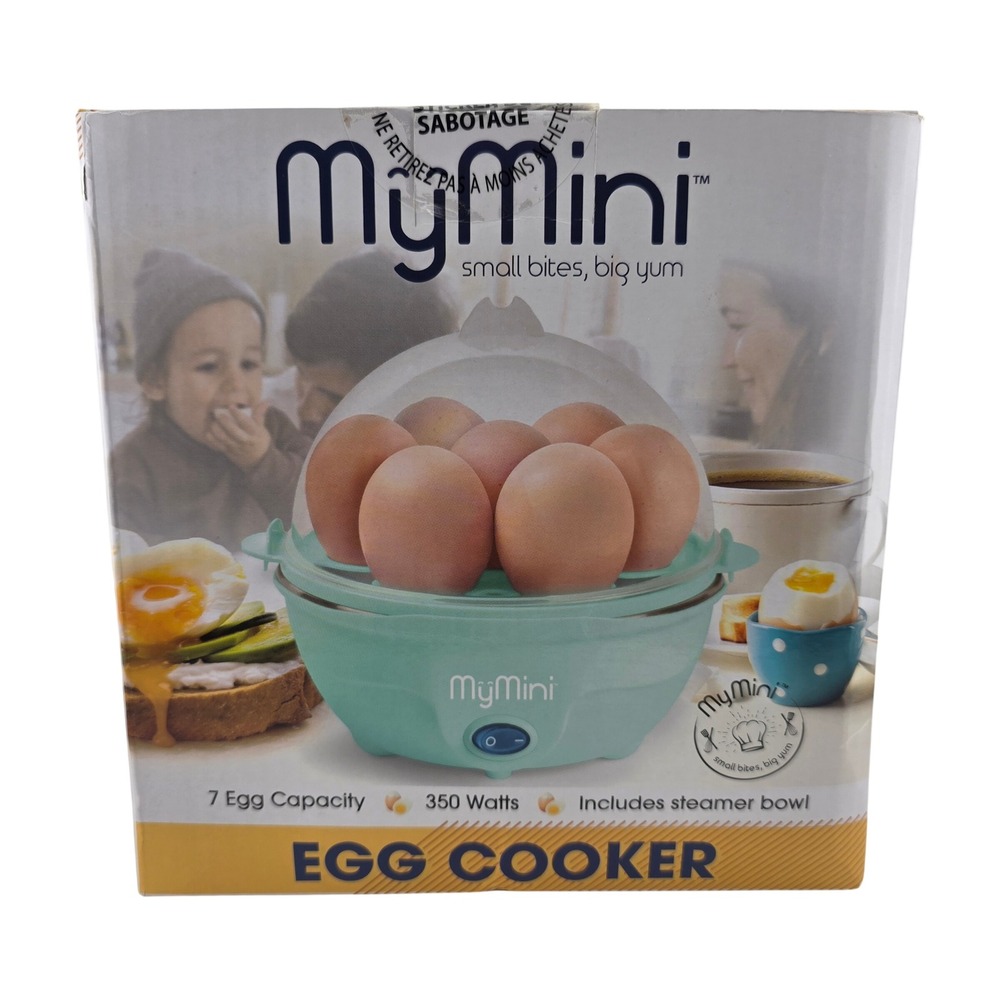 Nostalgia MyMini Egg Cooker Teal Electric Compact‎ Kitchen Appliance